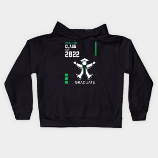 Proud graduation class of 2022 green Kids Hoodie